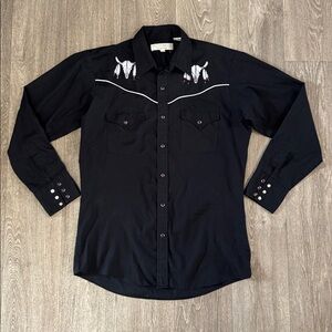 Vintage Monticerutti western wear pearl snap button down shirt men’s sz M